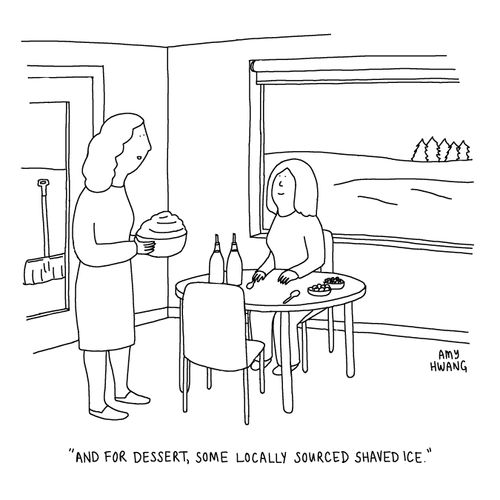 "And for dessert, some locally sourced shaved ice."