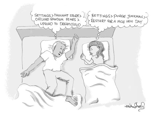 'Settings> thought store> offload random fears > upload to dreamcloud