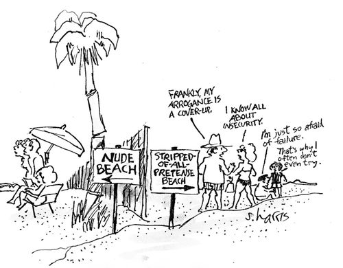 'Stripped-of-all-pretense' beach next to a nudist beach.