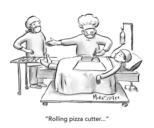 "Rolling pizza cutter."
