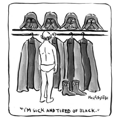 "I'm sick and tired of black."