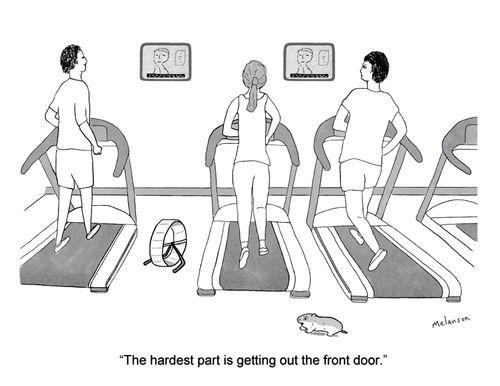 "The hardest part is getting out the front door."