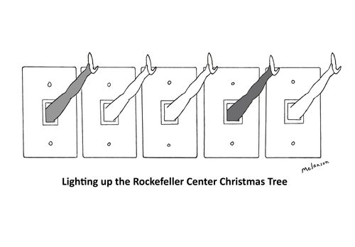 Lighting up the Rockefeller Centre Christmas Tree