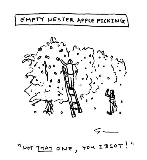 Empty Nester Apple Picking - "Not THAT one, you idiot!"