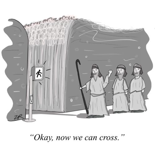 "Okay, now we can cross."