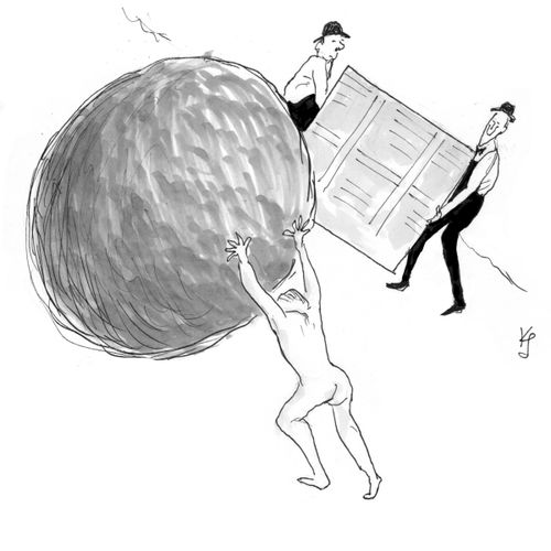 Sisyphus and Laurel and Hardy 