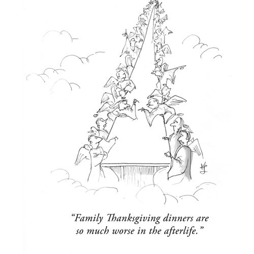 "Family Thanksgiving dinners are so much worse in the afterlife."