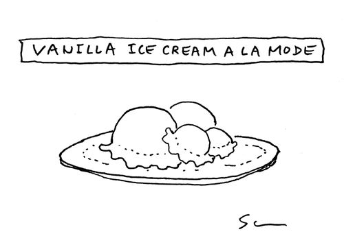 Vanilla Ice Cream a la Mode.