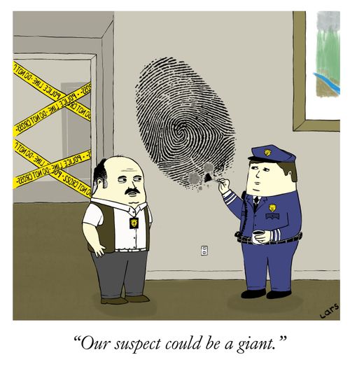 "Our suspect could be a giant."