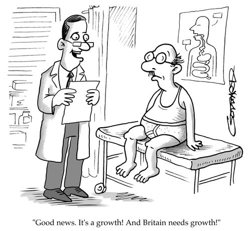 "Good news. It's a growth! And Britain needs growth!"