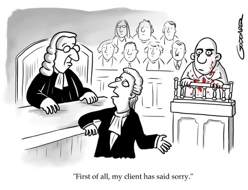 "First of all, my client has said sorry."