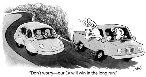 "Don't worry - our EV will win in the long run."