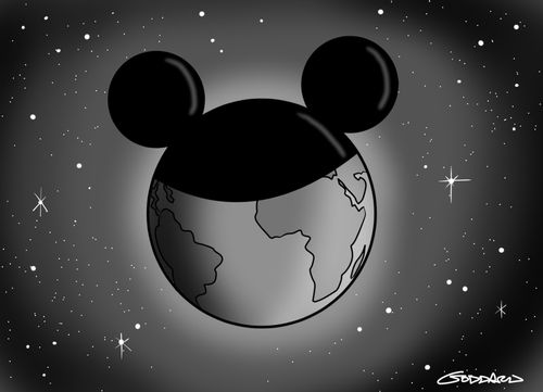 Earth wearing Mickey Mouse hat