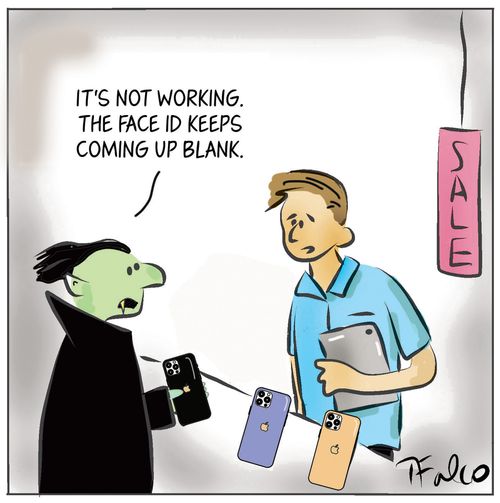 "It's not working. The face ID keeps coming up blank."