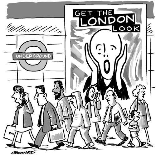 'Get the London look' scream poster.