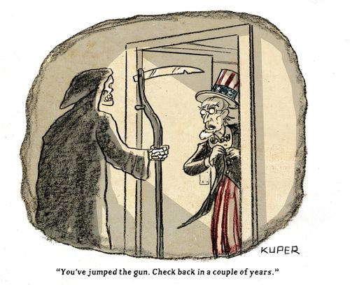 "You've jumped the gun. Check back in a couple of years."
