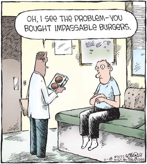 "Oh, I see the problem – you brought impassable burgers."