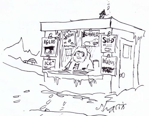 Kiosk in the Arctic.