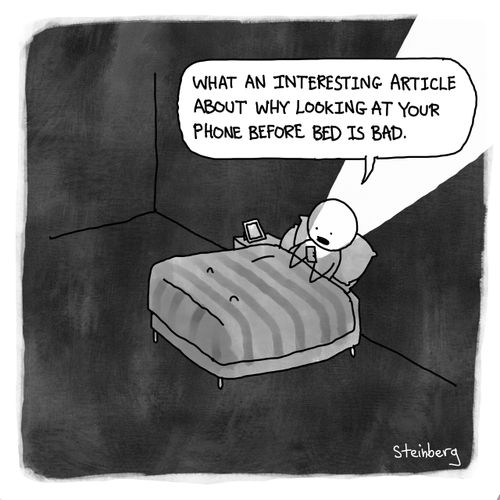 "What an interesting article about why looking at your phone before bed is bad."