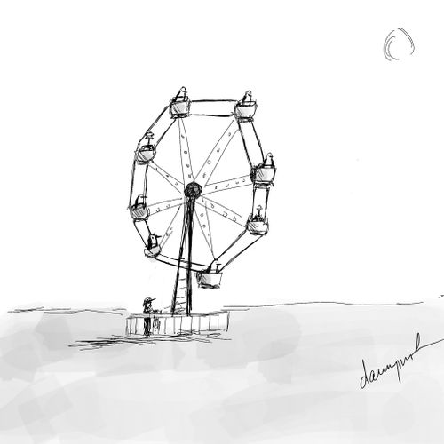 Remote ferris wheel.