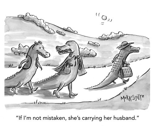 "If I'm not mistaken, she's carrying her husband."