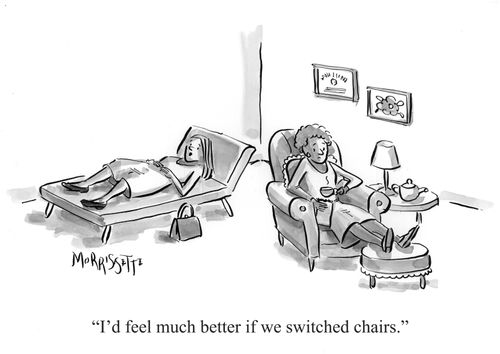 "I'd feel much better if we switched chairs."