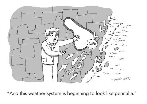 "And this weather system is beginning to look like genitalia."