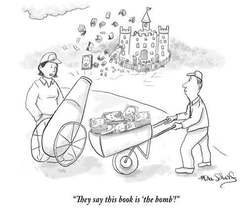 "They say this book is 'the bomb'!"