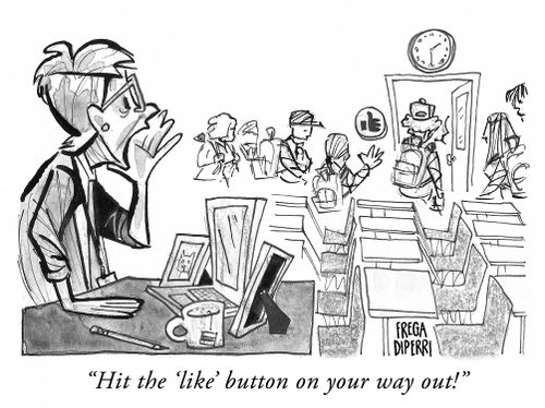 "Hit the 'like' button on your way out!"