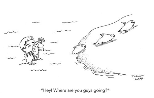"Hey! Where are you guys going?"