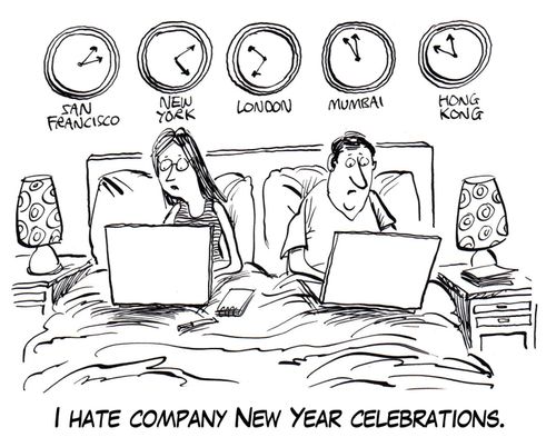 "I hate company New Year celebrations."