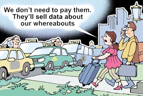 "We don't need to pay them. They'll sell data about our whereabouts."