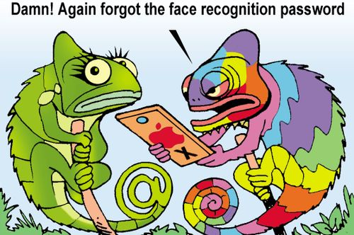 "Damn! Again forgot the face recognition password."