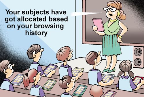 "Your subjects have got allocated based on your browsing history."