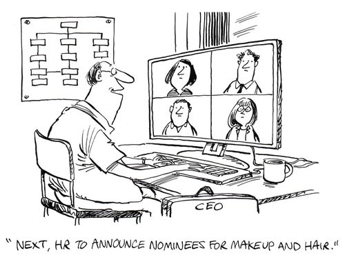 "Next, HR to announce nominees for makeup and hair."