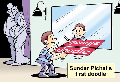 Sundar Pichai's first doodle.