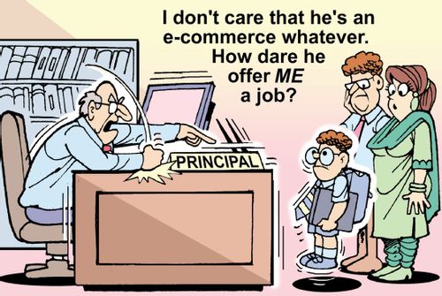 "I don't care that he's an e-commerce whatever. How dare he offer ME a job?"
