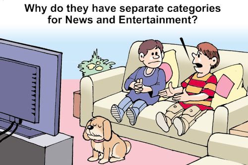 "Why do they have separate categories for News and Entertainment?"