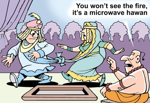 "You won't see the fire, it's a microwave hawan."