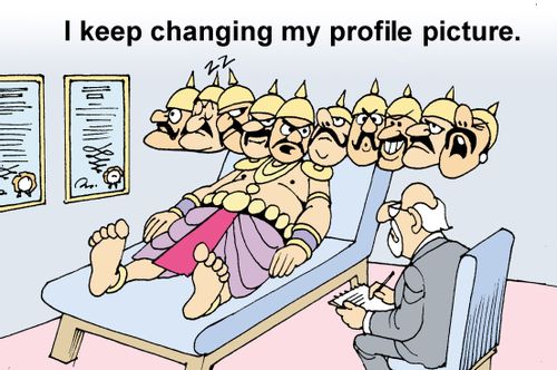 "I keep changing my profile picture."