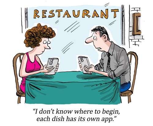 "I don't know where to begin, each dish has its own app."