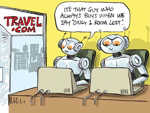 "It's that guy who always buys when we say 'Only 1 Room Left'."