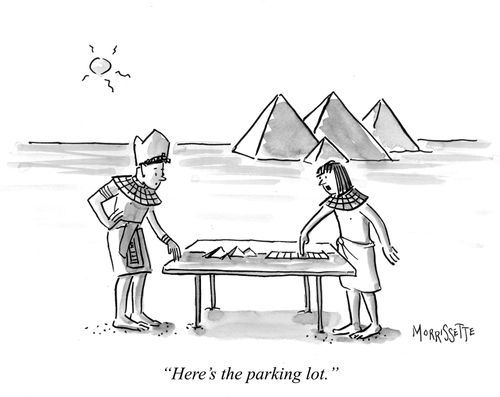 "Here's the parking lot."