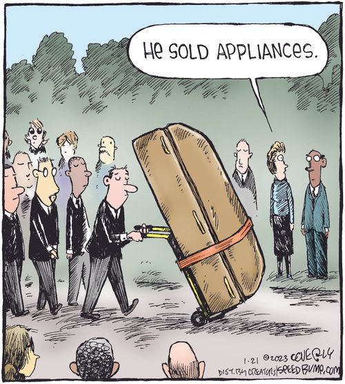 "He sold appliances."