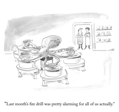 "Last month's fire drill was pretty alarming for all of us actually."