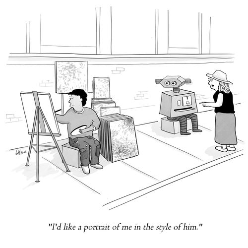 "I'd like a portrait of me in the style of him."
