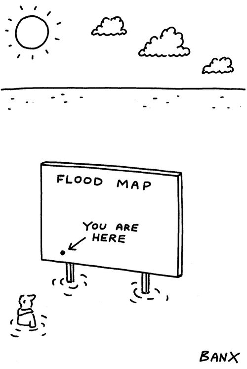 Flood Map: You Are Here.