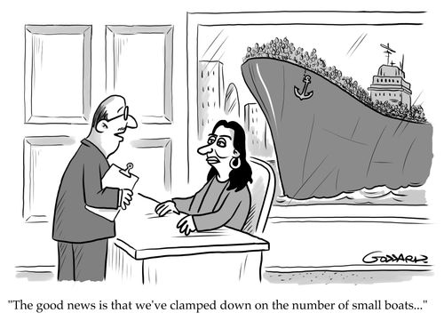 "The good news is that we've clamped down on the number of small boats..."