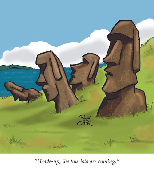 "Heads-up, the tourists are coming."
