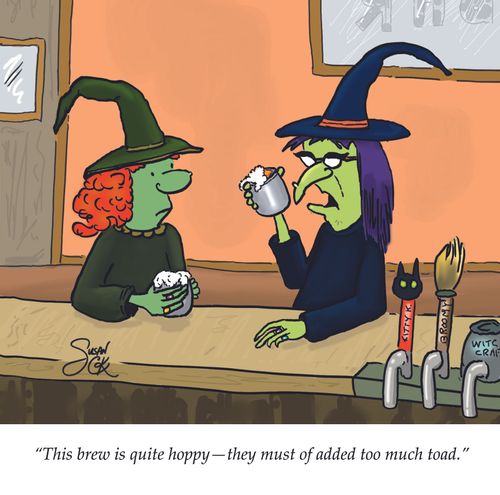 "This brew is quite hoppy - they must of added too much toad."